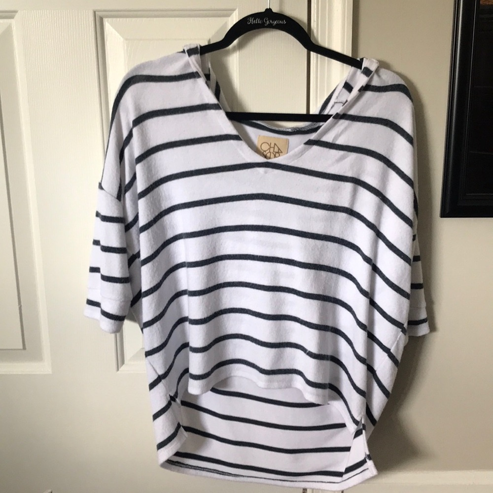 Stripped oversized hoodie